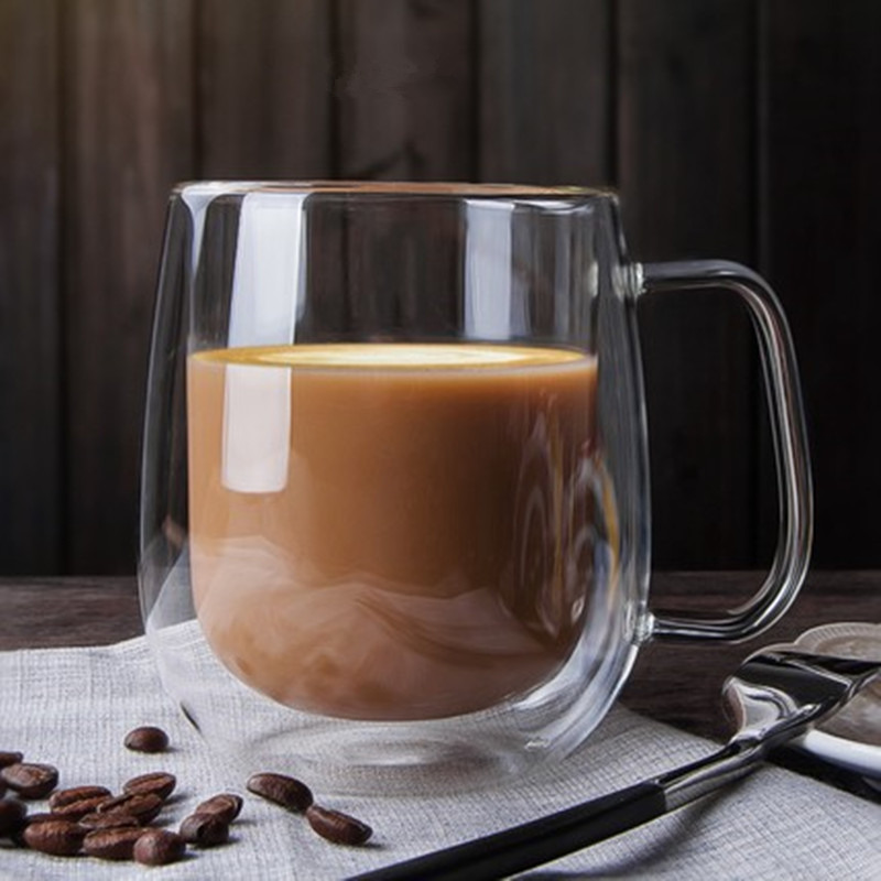 80-650ml Double Wall Glass Mug - Lemon Tea Coffee 评论和价格
