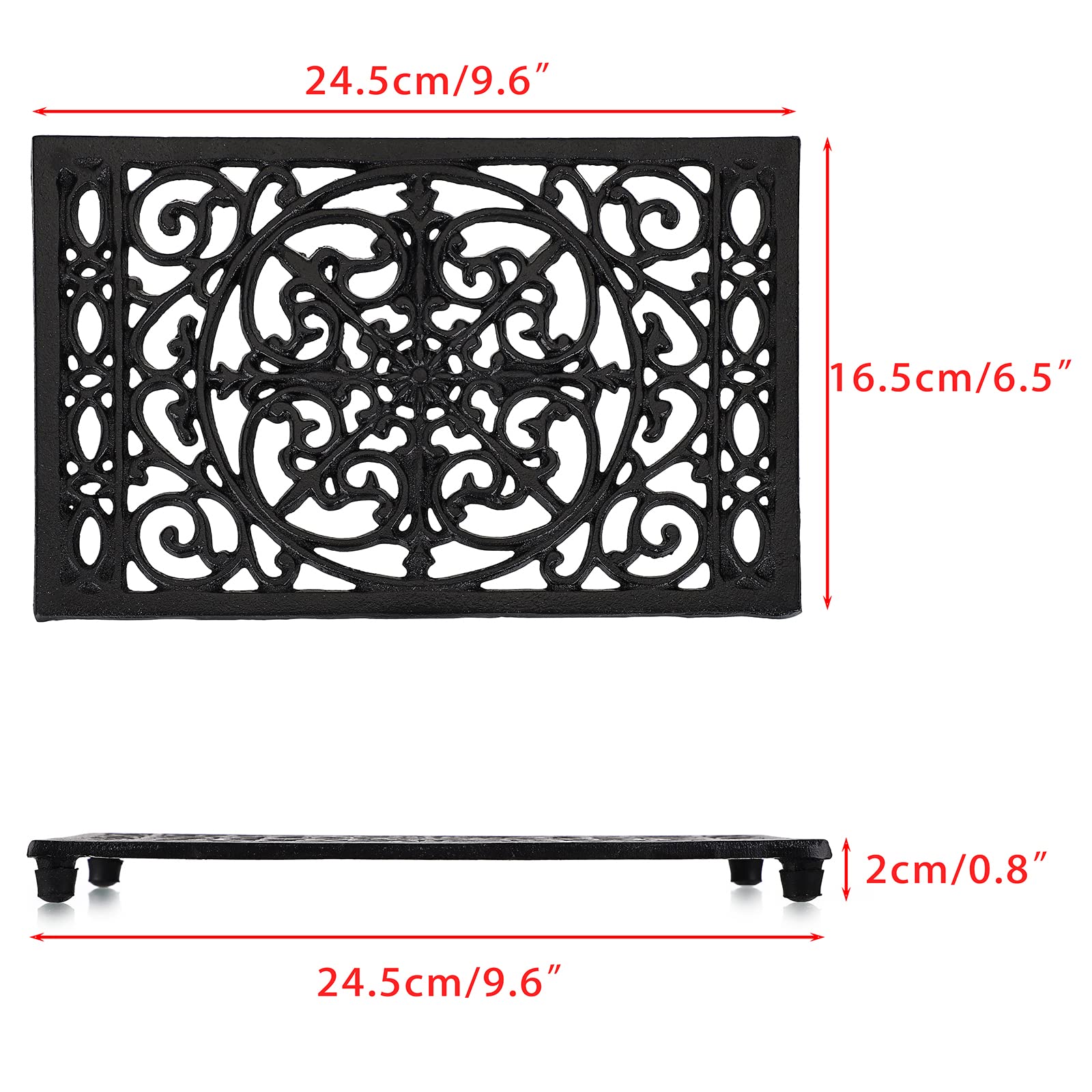 Rectangle Cast Iron Trivet Hea - Cast Iron Teapot 评论和价格