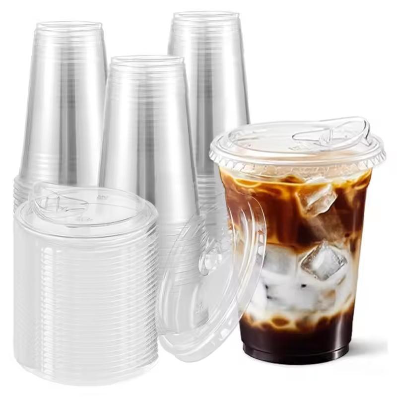 10pc Disposable PET Plastic Cu - Lemon Tea Coffee 评论和价格