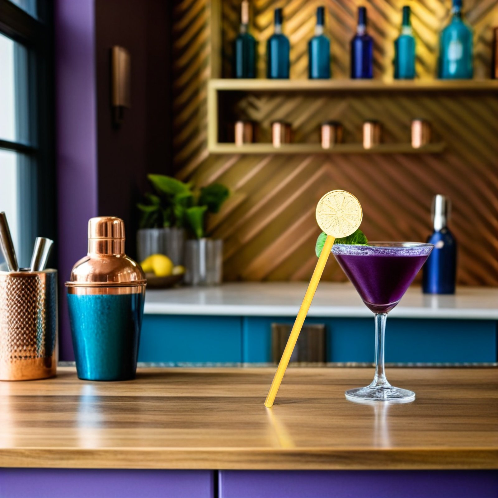 2Pcs Glass Bar Stirring Rods L - Lemon Tea Coffee 评论和价格