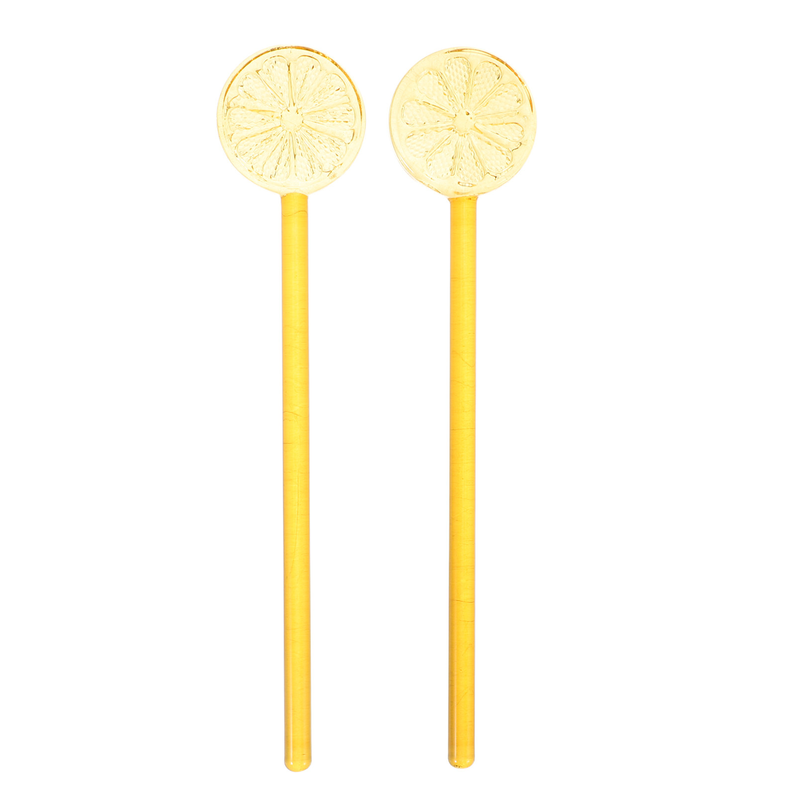 2Pcs Glass Bar Stirring Rods L - Lemon Tea Coffee 评论和价格