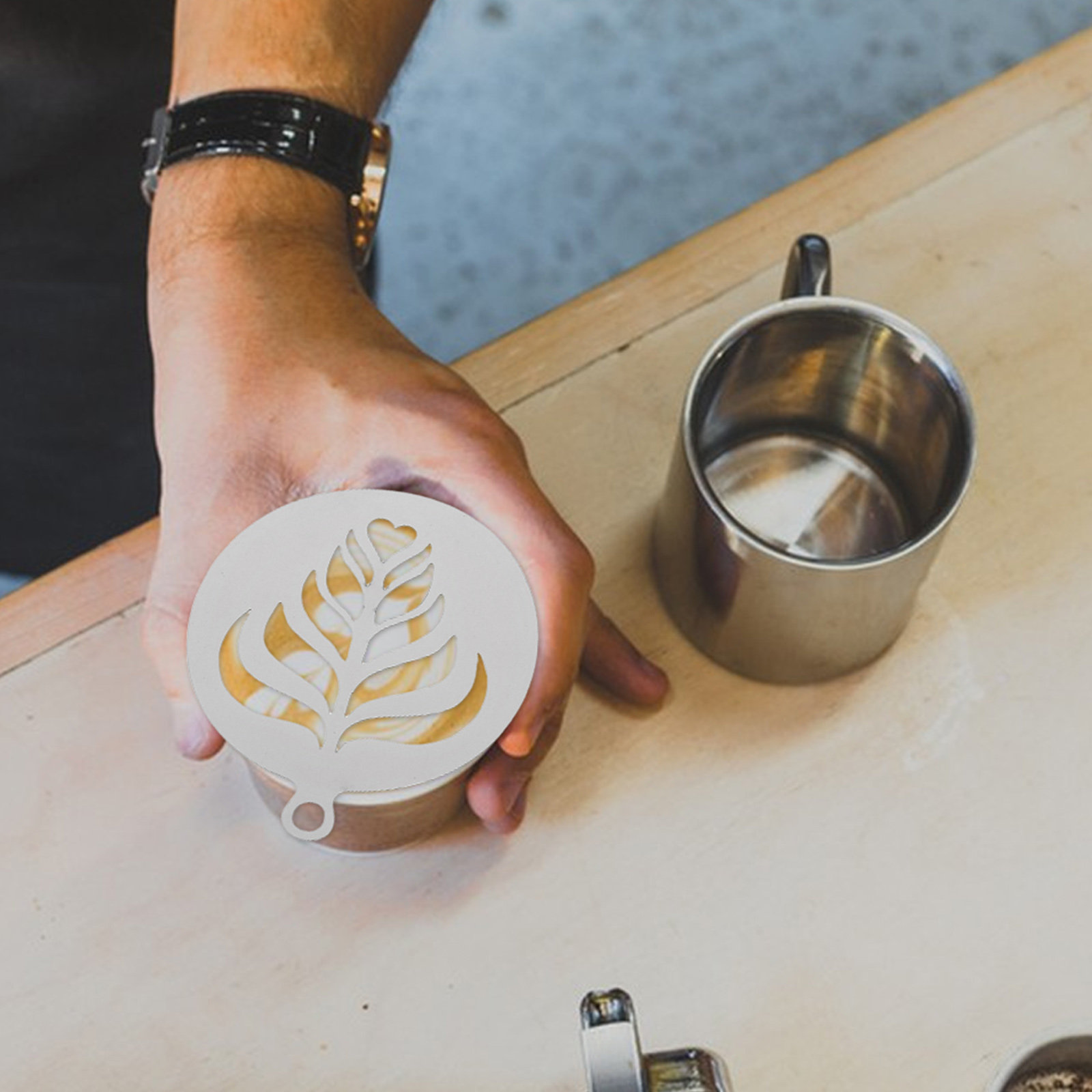 4Pcs Premium Stainless Steel C - Coffee Stencil Art 评论和价格
