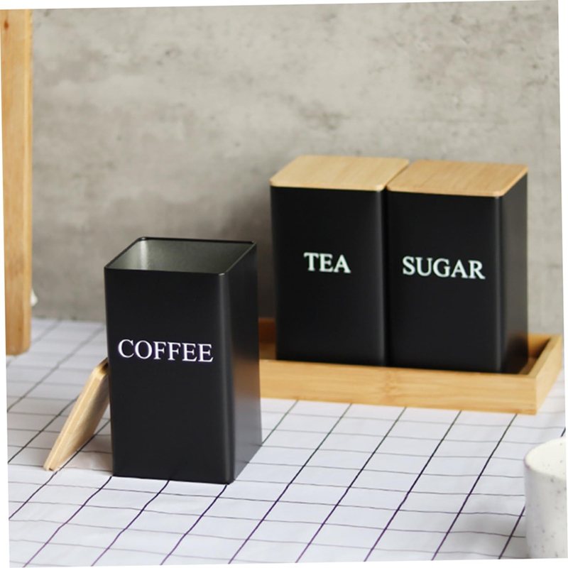 3PCS Set Tea Coffee Sugar Cani - Tea Coffee Sugar Container 评论和价格