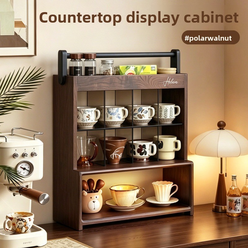 Solid Wood Display Rack for Co - Coffee Tea Unit 评论和价格