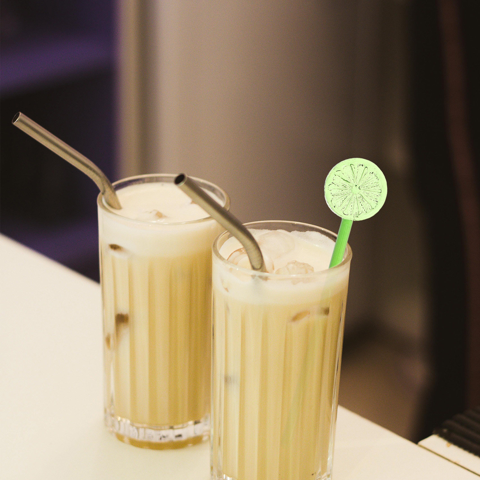 2Pcs Glass Stir Sticks Lemon S - Lemon Tea Coffee 评论和价格