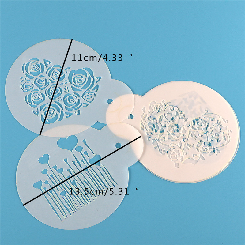Aomily 6pcs/Set Valentine's Da - Coffee Stencil Art 评论和价格