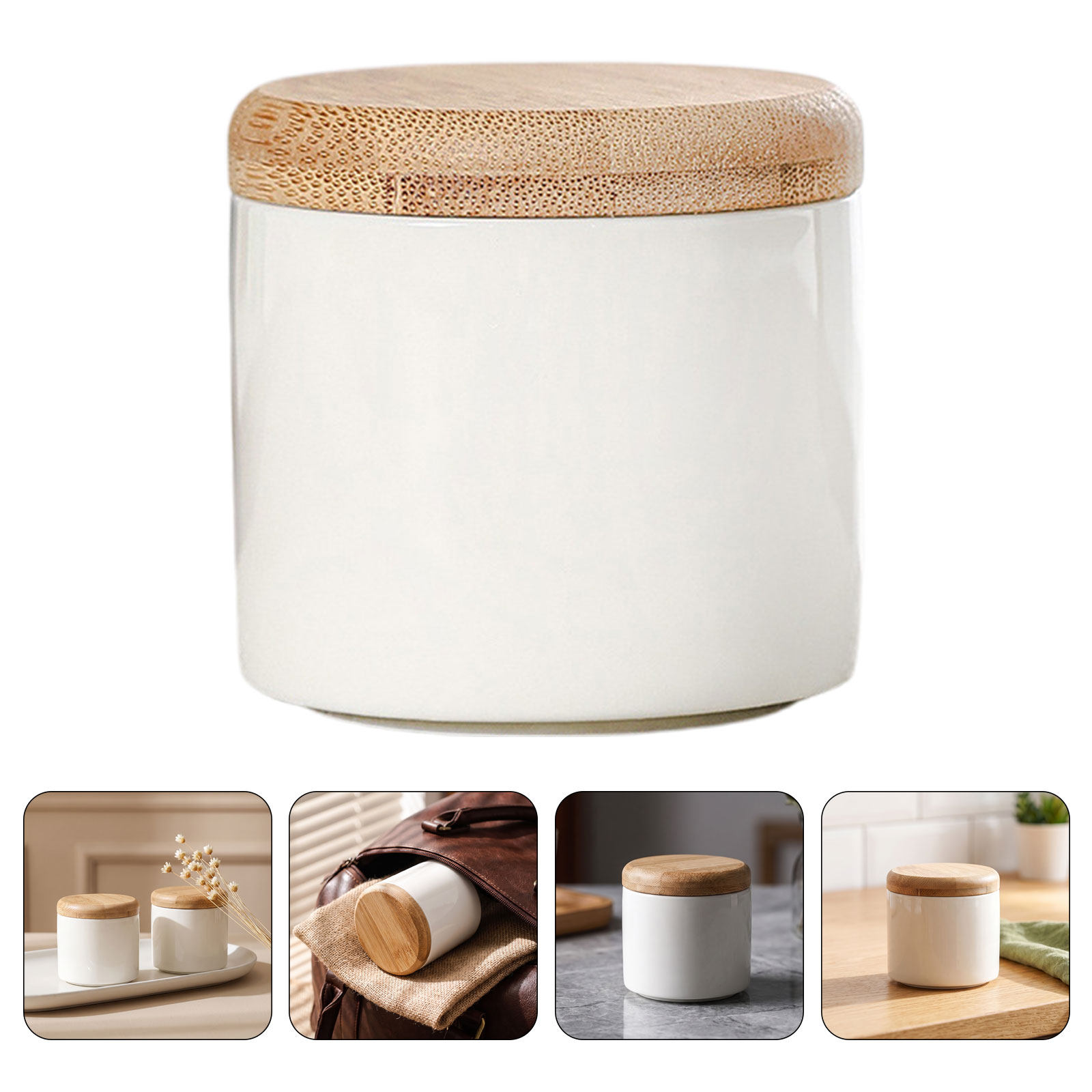 2Pcs Ceramic Tea Storage Jar S - Tea Coffee Sugar Container 评论和价格