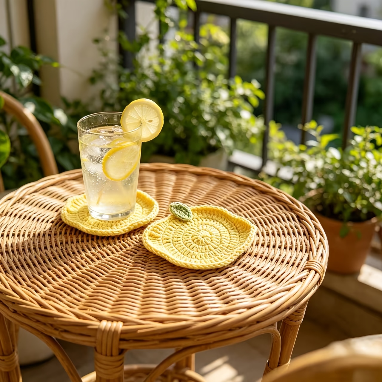 Handmade Crochet Lemon Coaster - Lemon Tea Coffee 评论和价格