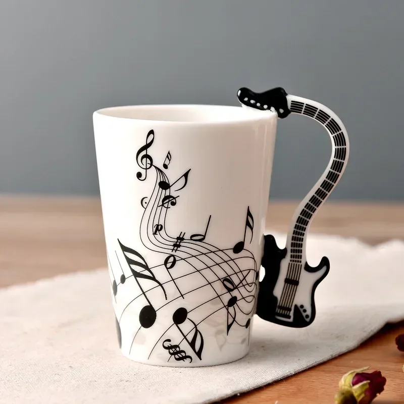 Novelty Music Note Cup Ceramic - Lemon Tea Coffee 评论和价格
