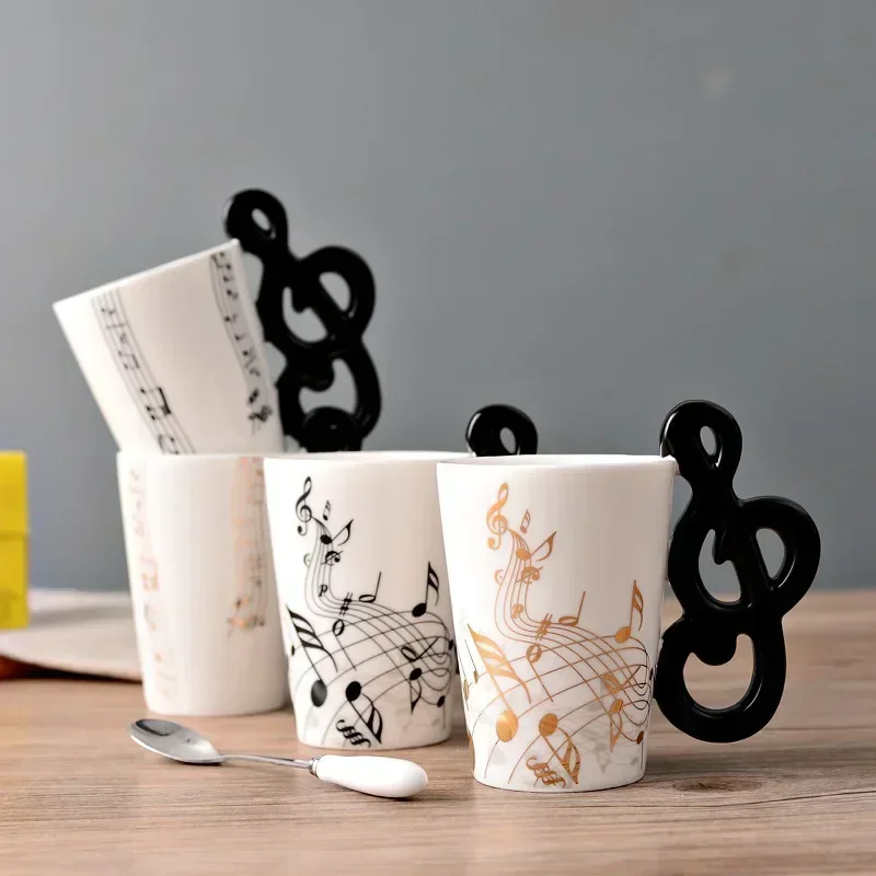 Novelty Music Note Cup Ceramic - Lemon Tea Coffee 评论和价格