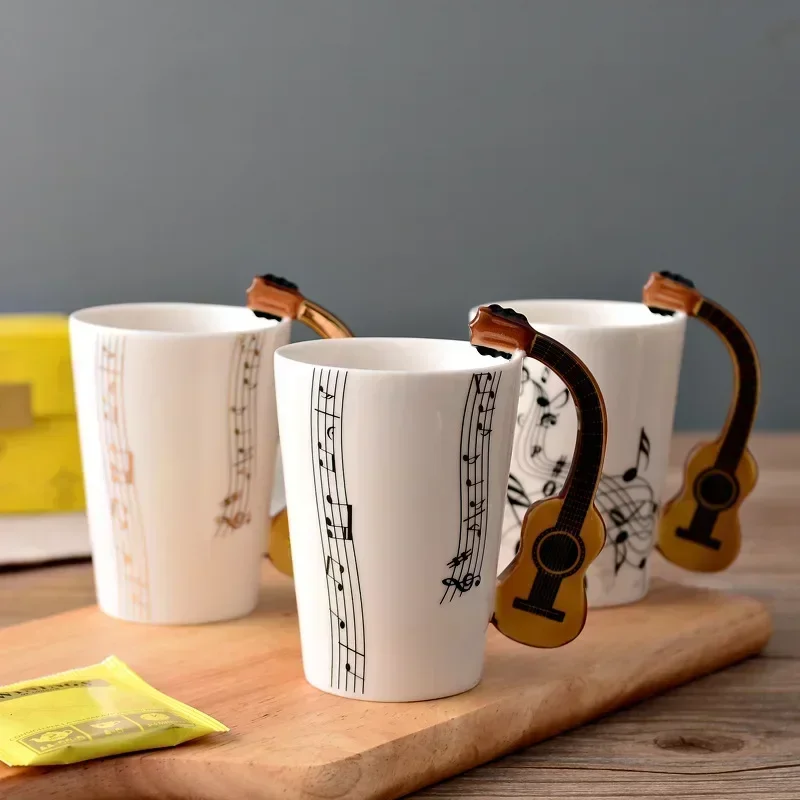 Novelty Music Note Cup Ceramic - Lemon Tea Coffee 评论和价格