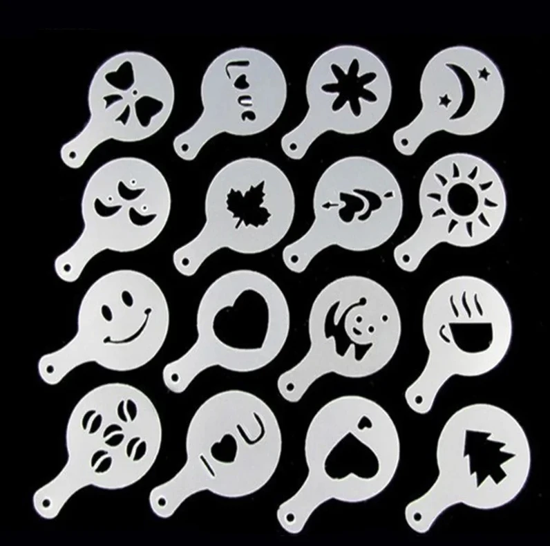 16Pcs/Set Coffee Mold Latte Ca - Coffee Stencil Art 评论和价格