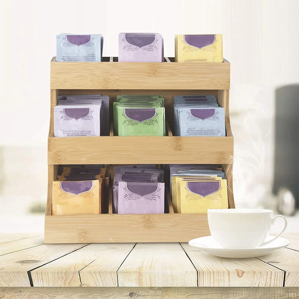 Tea Organizer Coffee Holder Bo - Tea Coffee Sugar Container 评论和价格