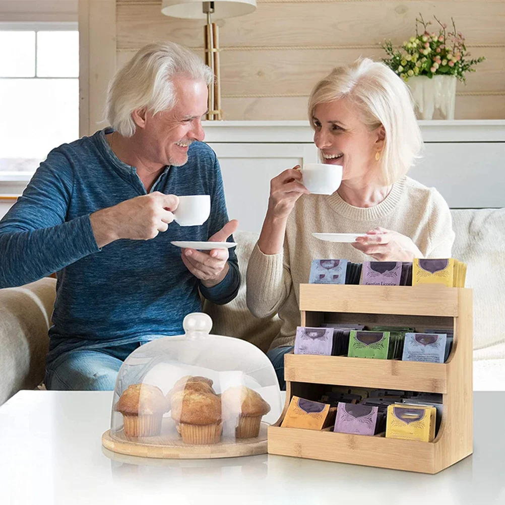 Tea Organizer Coffee Holder Bo - Tea Coffee Sugar Container 评论和价格