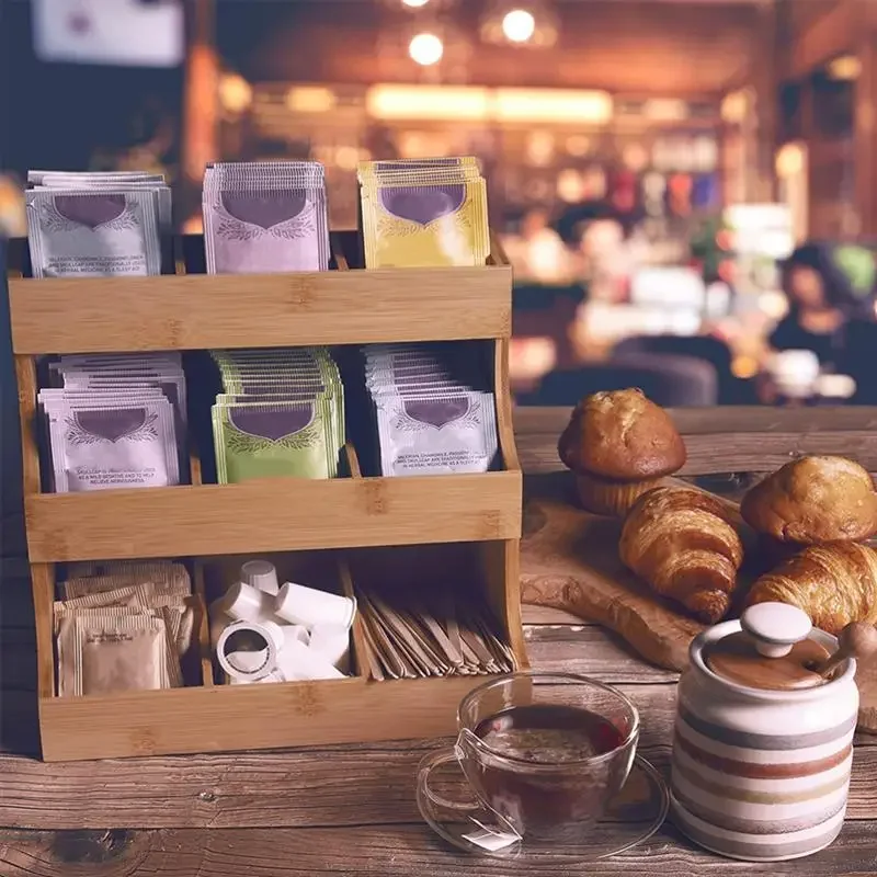 Tea Organizer Coffee Holder Bo - Tea Coffee Sugar Container 评论和价格