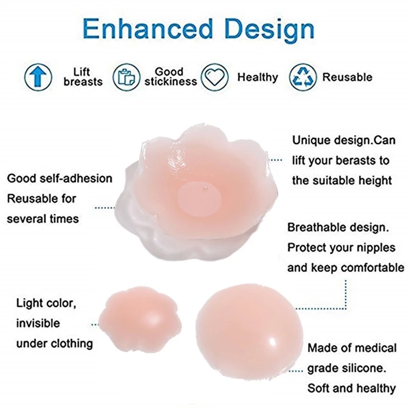 Reusable Women Breast Petals L - Coffee Tea Or Me 评论和价格