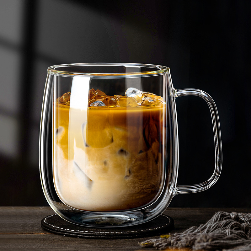 350ML Double Wall Glass Cup wi - Lemon Tea Coffee 评论和价格