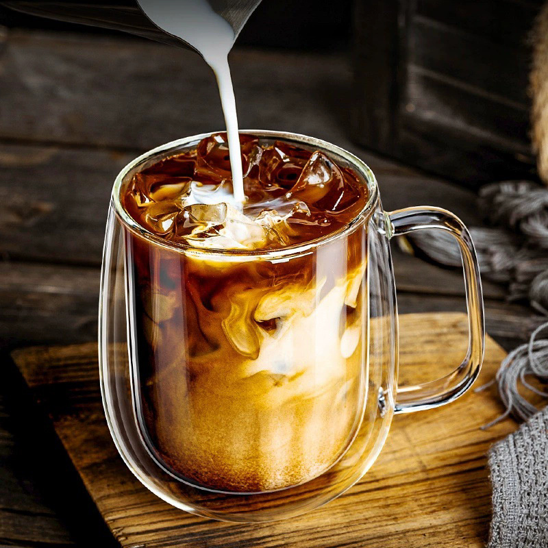 350ML Double Wall Glass Cup wi - Lemon Tea Coffee 评论和价格