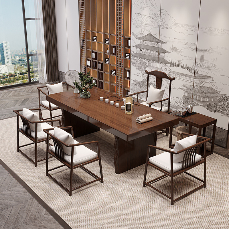 Log tea table Zen home living  - Coffee Tea And Company 评论和价格