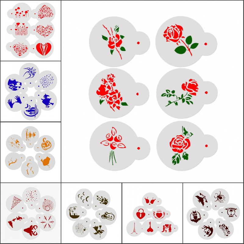 Aomily 6pcs/Set Special Variou - Coffee Stencil Art 评论和价格