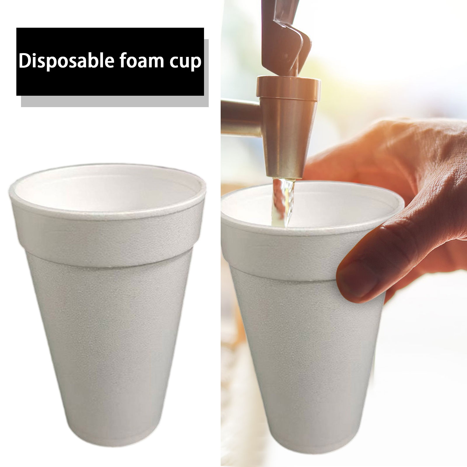 50PCS White Disposable Paper C - Coffee Tea And Company 评论和价格